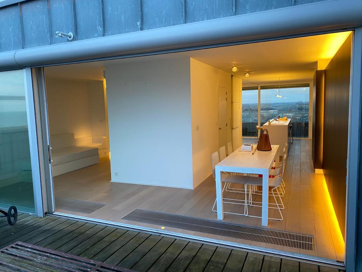 Penthouse Sea-Loft Blankenberge, Uniek Zeezicht, Luxeloft Met 40M2 Terras! Apartment Exterior photo